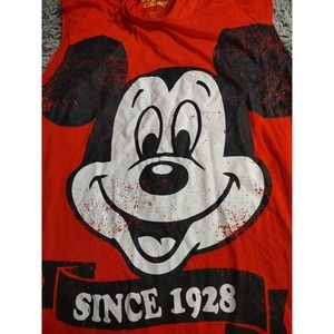 Disney Top Size XL/15/17 Red Hooded Mickey Mouse Sleeveless